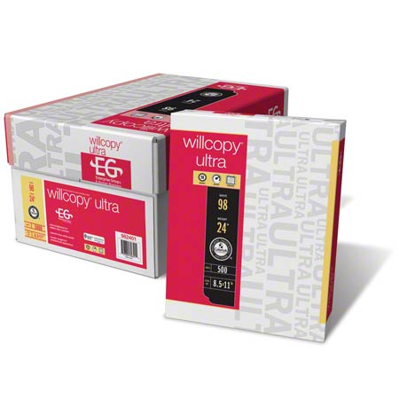 Willcopy Ultra White 24 lb. Copy Paper 8.5 x 11 in. 5000/Case - Sku: 982403 | 5000 SHEETS PER CASE